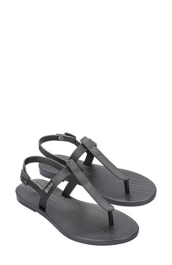 Melissa Sun Ventura T-strap Sandal In Graphite