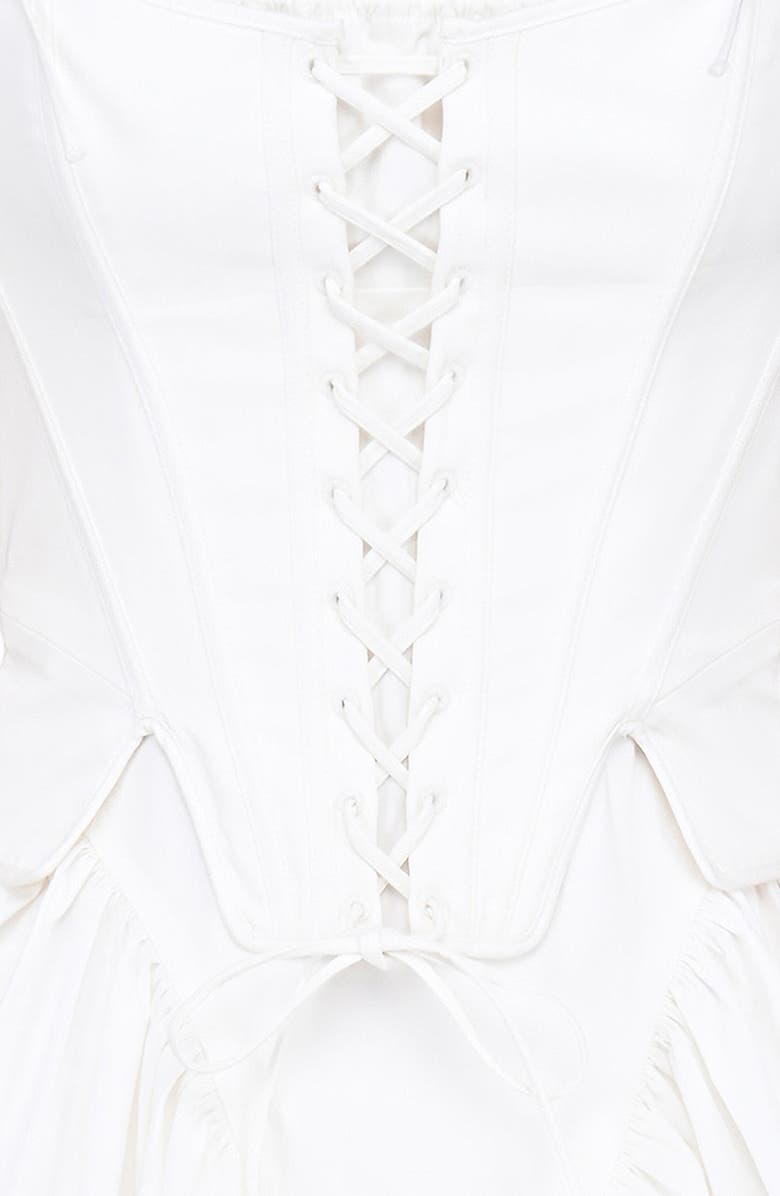 HOUSE OF CB Lili B Puff Sleeve Minidress, Alternate, color, Cloud Dancer