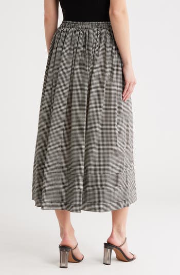 Gingham Pull-On Skirt