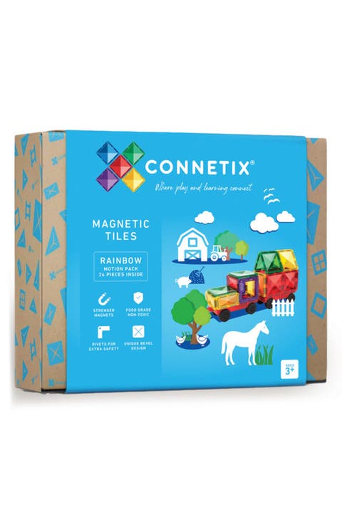 Kids' Rainbow Magnetic Tiles 24-Piece Motion Pack