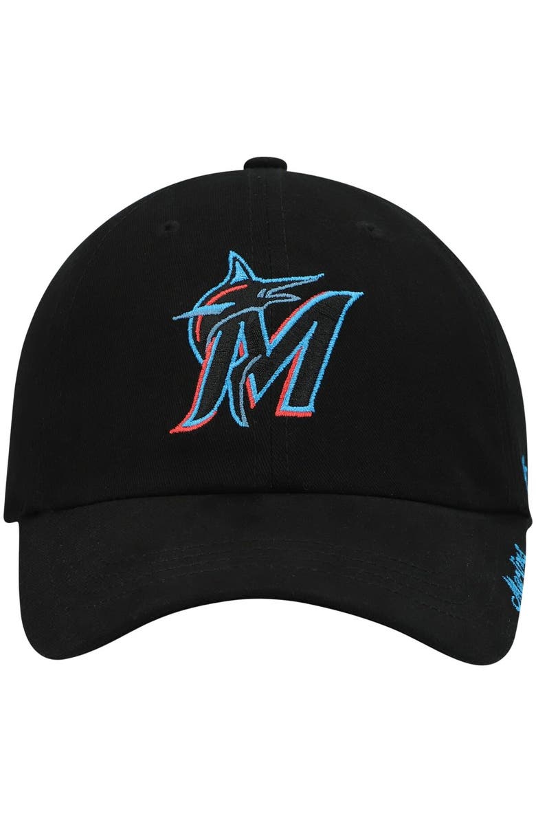 '47 Women's '47 Black Miami Marlins Team Miata Clean Up Adjustable Hat, Alternate, color, Black