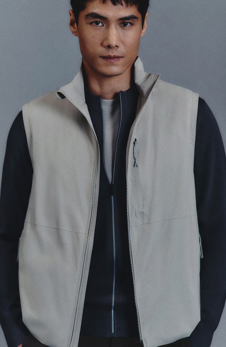 MANGO Packable Water Repellent Vest, Alternate, color, Ice Grey