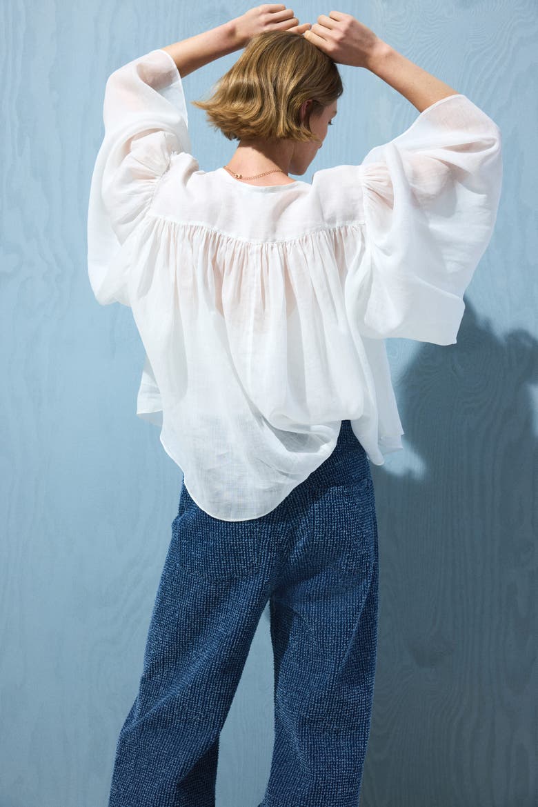 Bouclé Bootcut High Waist Jeans, Alternate, color, Denim blue