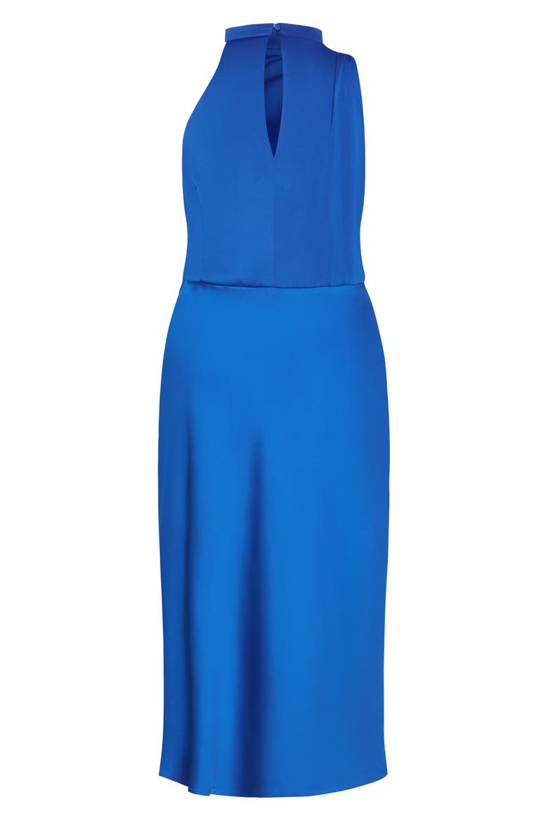 Limelight Halter Neck Midi Dress, Alternate, color, CERULEAN