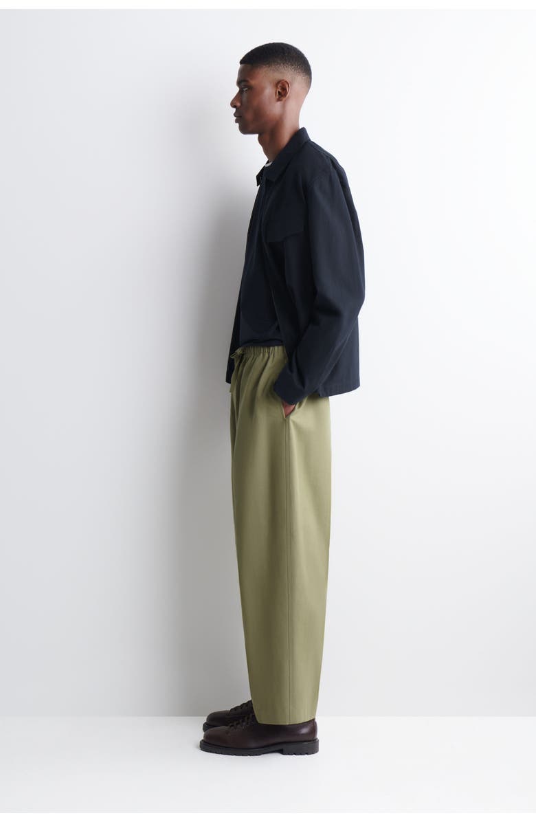 COS Barrel-Leg Drawstring Pants, Alternate, color, Khaki