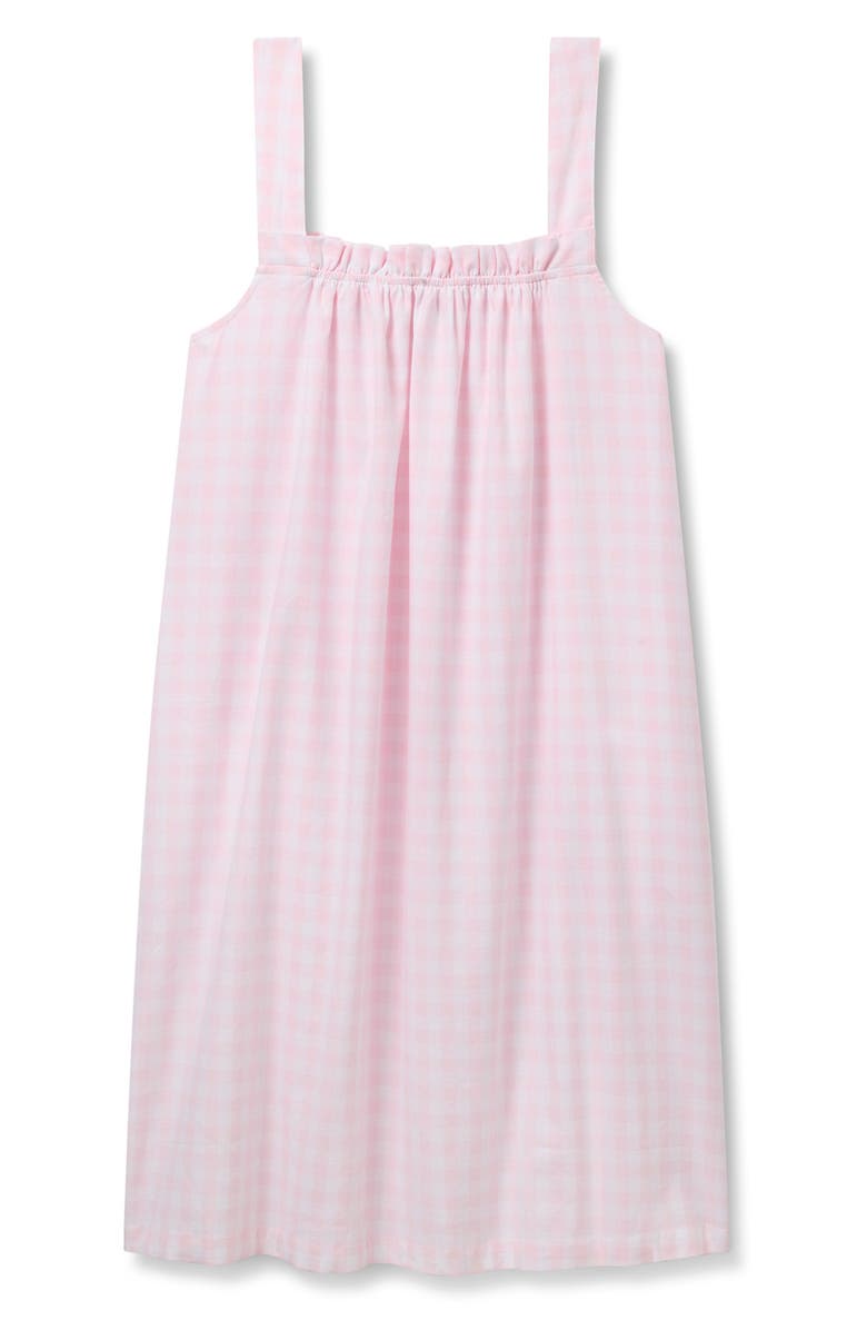 Petite Plume Annabelle Cotton Twill Nightgown, Alternate, color, Pink