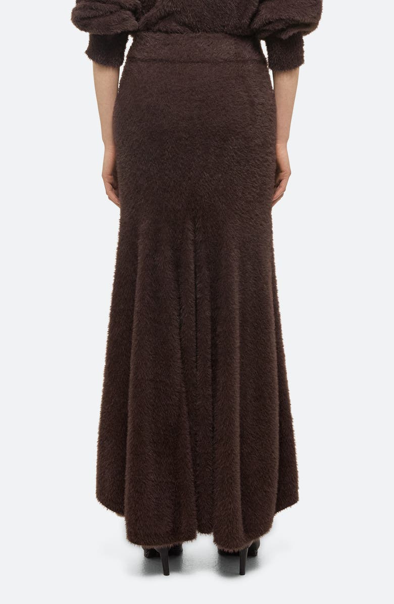 Helmut Lang Grunge Pleated Eyelash Knit Maxi Skirt, Alternate, color, Espresso - D1p