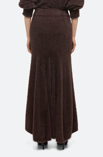 Helmut Lang Grunge Pleated Eyelash Knit Maxi Skirt