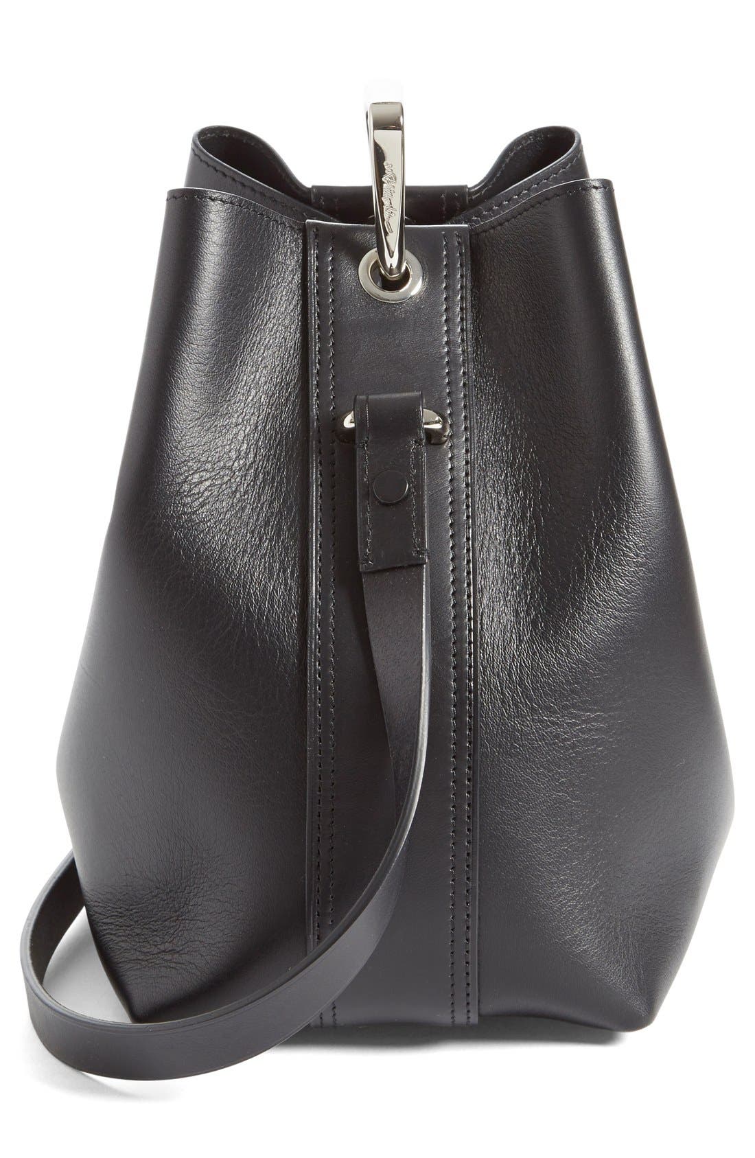 3.1 Phillip Lim 'Mini Quill' Leather Bucket Bag, Alternate, color, 