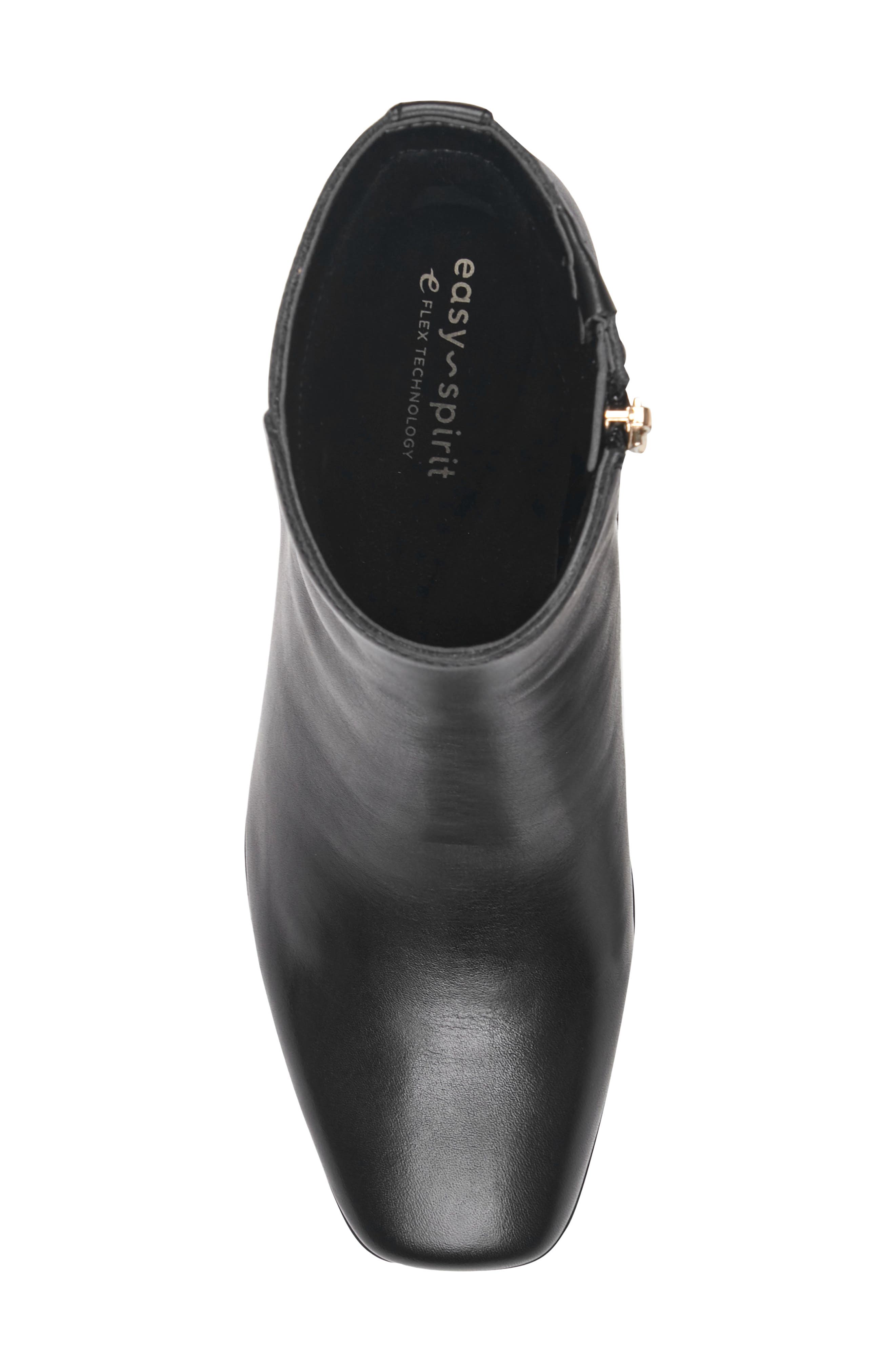Aurore Leather Bootie, Alternate, color, BLACK