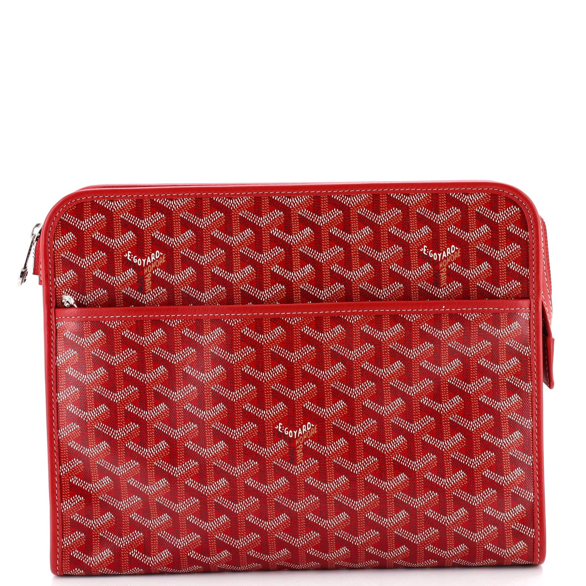 Pre-Owned Goyard Jouvence Toiletry Pouch Coated Canvas GM, Main, color, Red