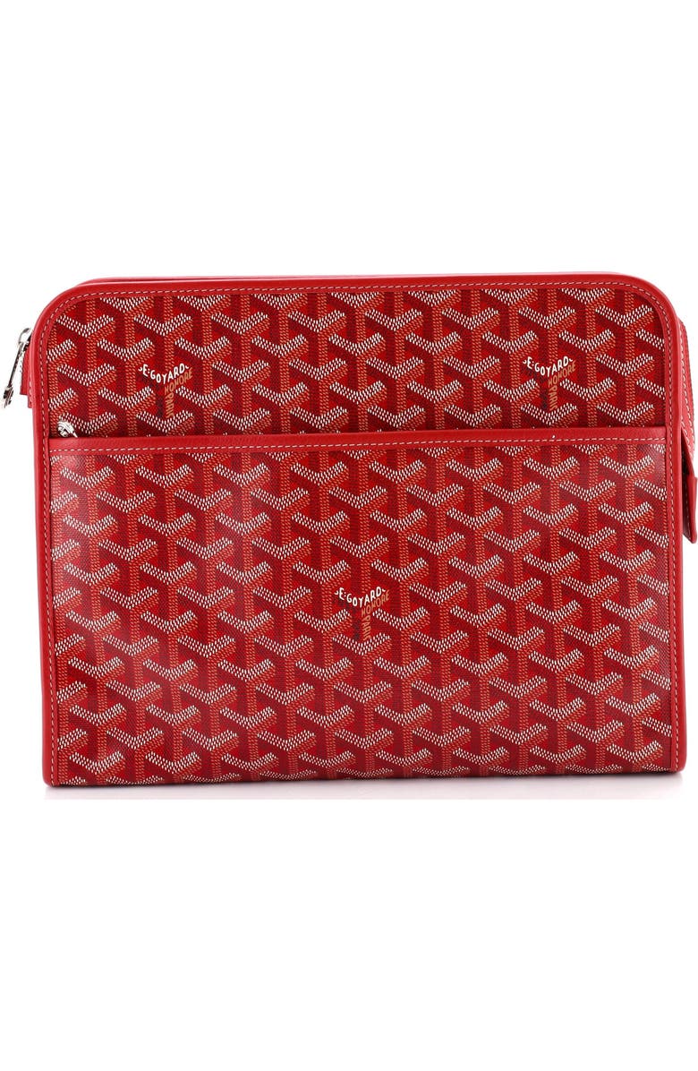 Pre-Owned Goyard Jouvence Toiletry Pouch Coated Canvas GM, Main, color, Red