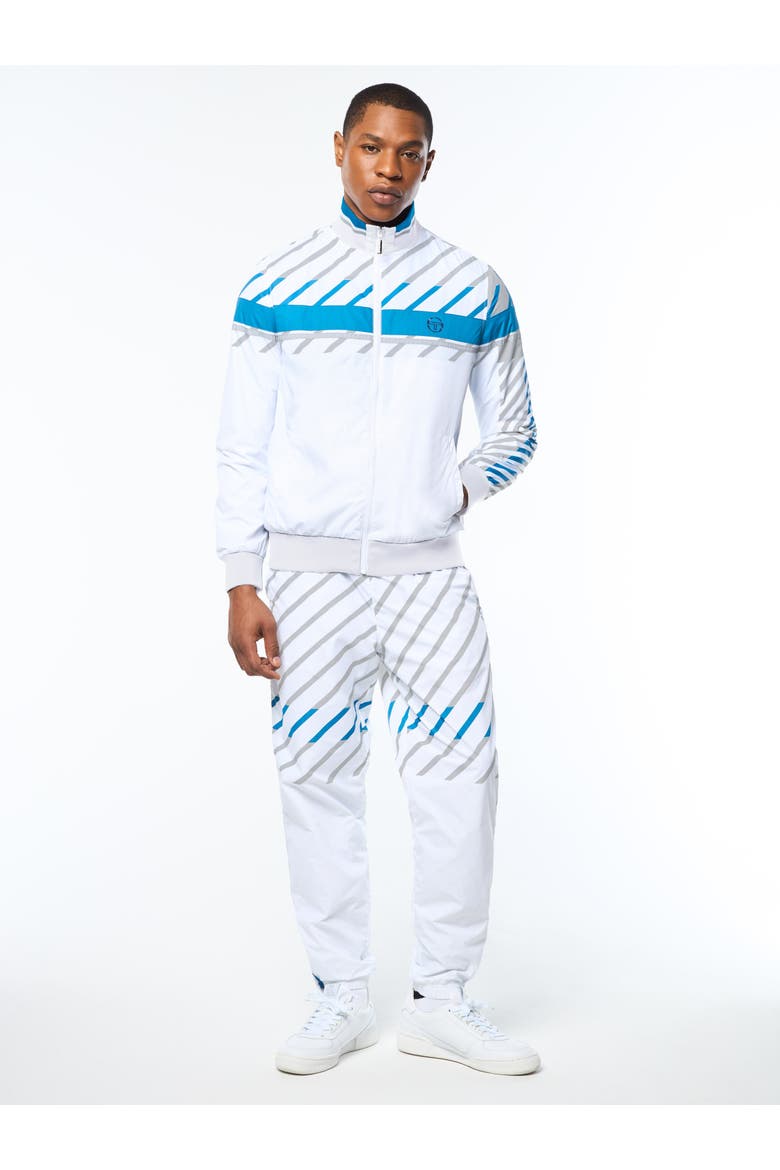 Quadretto Track Jacket, Alternate, color, BRILLIANT WHITE