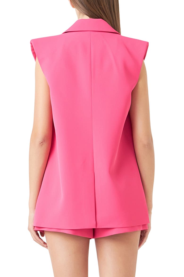 Oversize Blazer Vest, Alternate, color, FUCHSIA