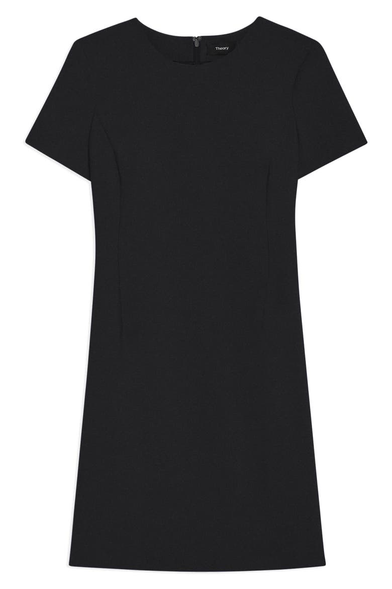 Jatinn Wool Blend Short Sleeve Dress, Alternate, color, BLACK