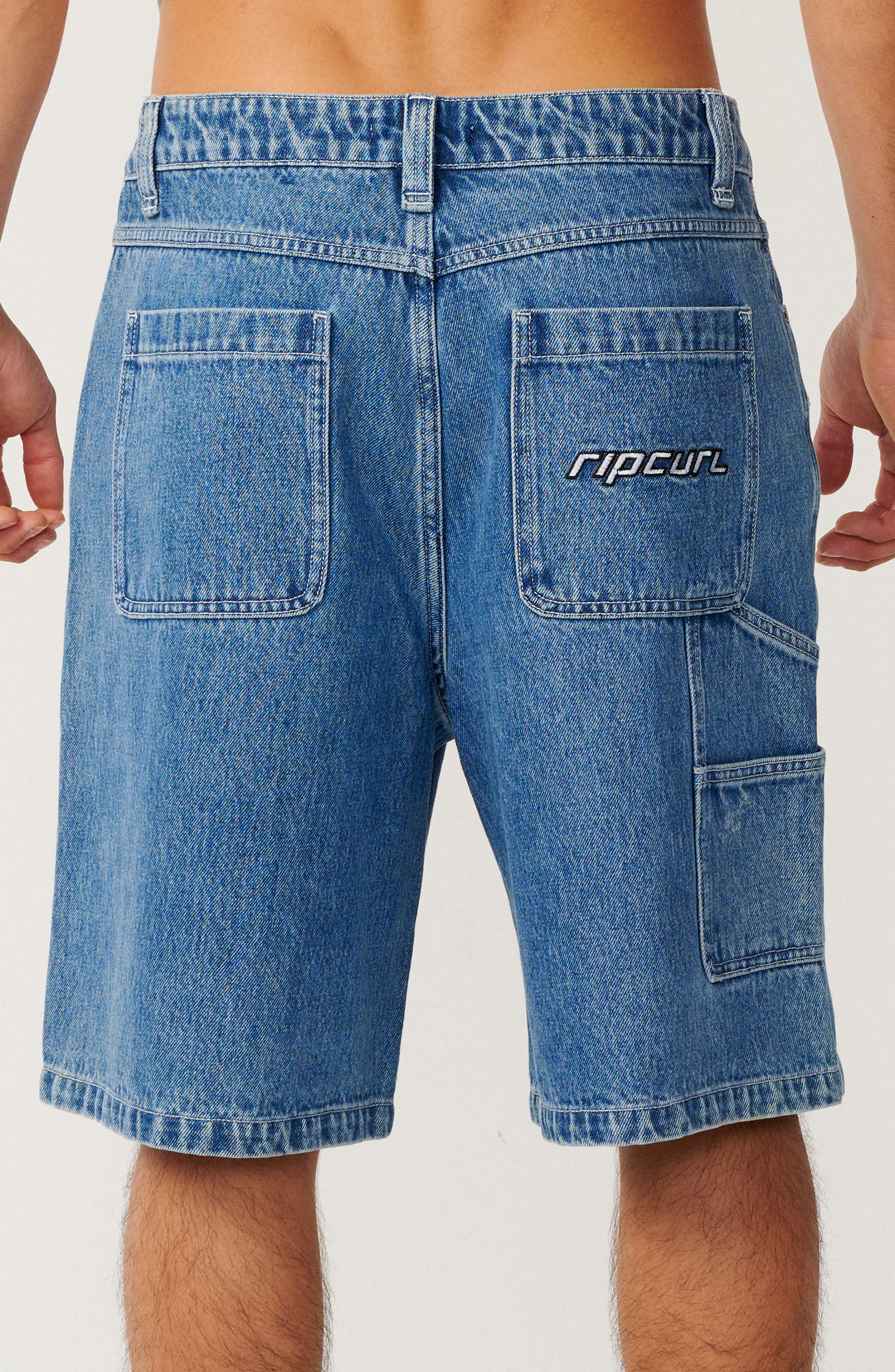 Rip Curl Nu Dose Denim Baggy Fit Carpenter Shorts (Men) | Nordstrom