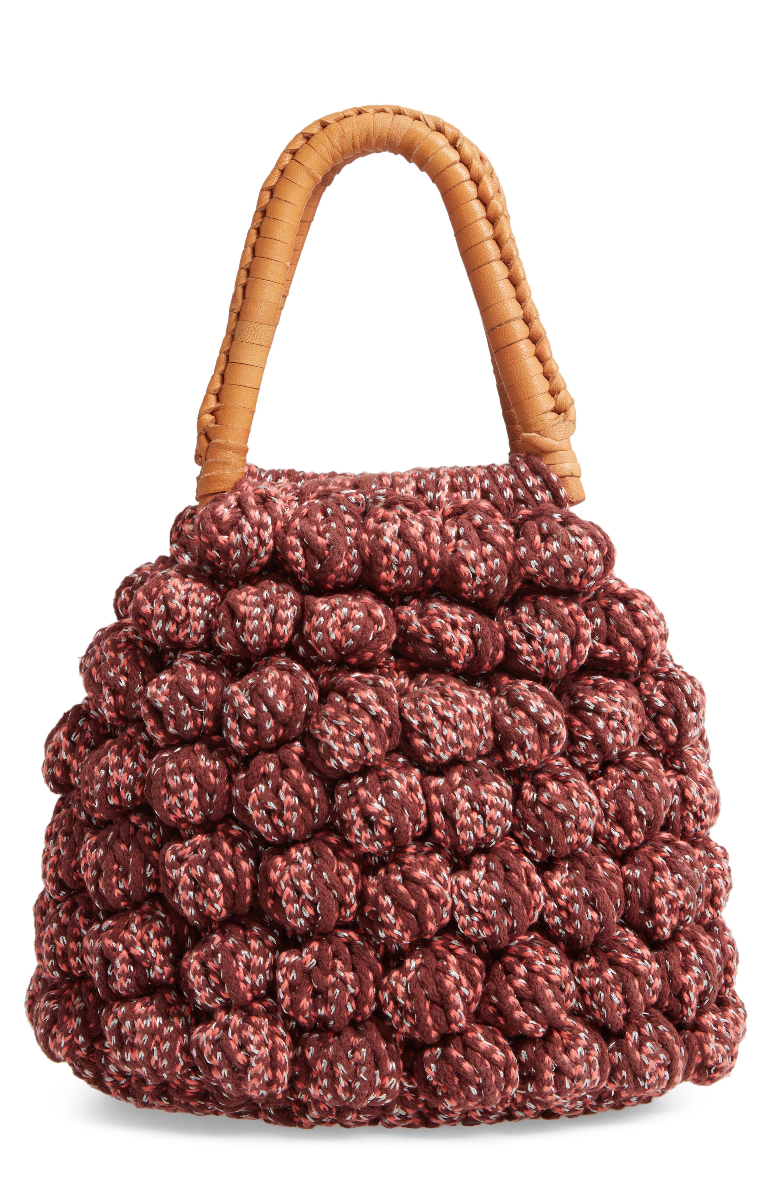 Ulla Johnson Inaya Crochet Tote, Main, color, 