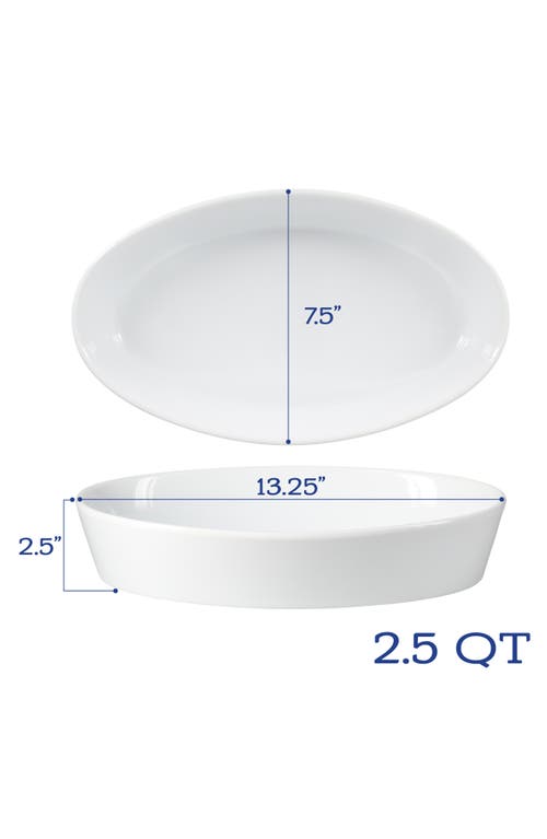 Bia Cordon Bleu Oslo Set Of 2 Oval Baking Dishes In White