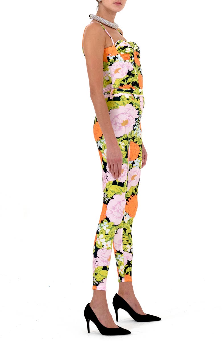 Richard Quinn Floral Print Corset Bodice Jumpsuit, Alternate, color, 