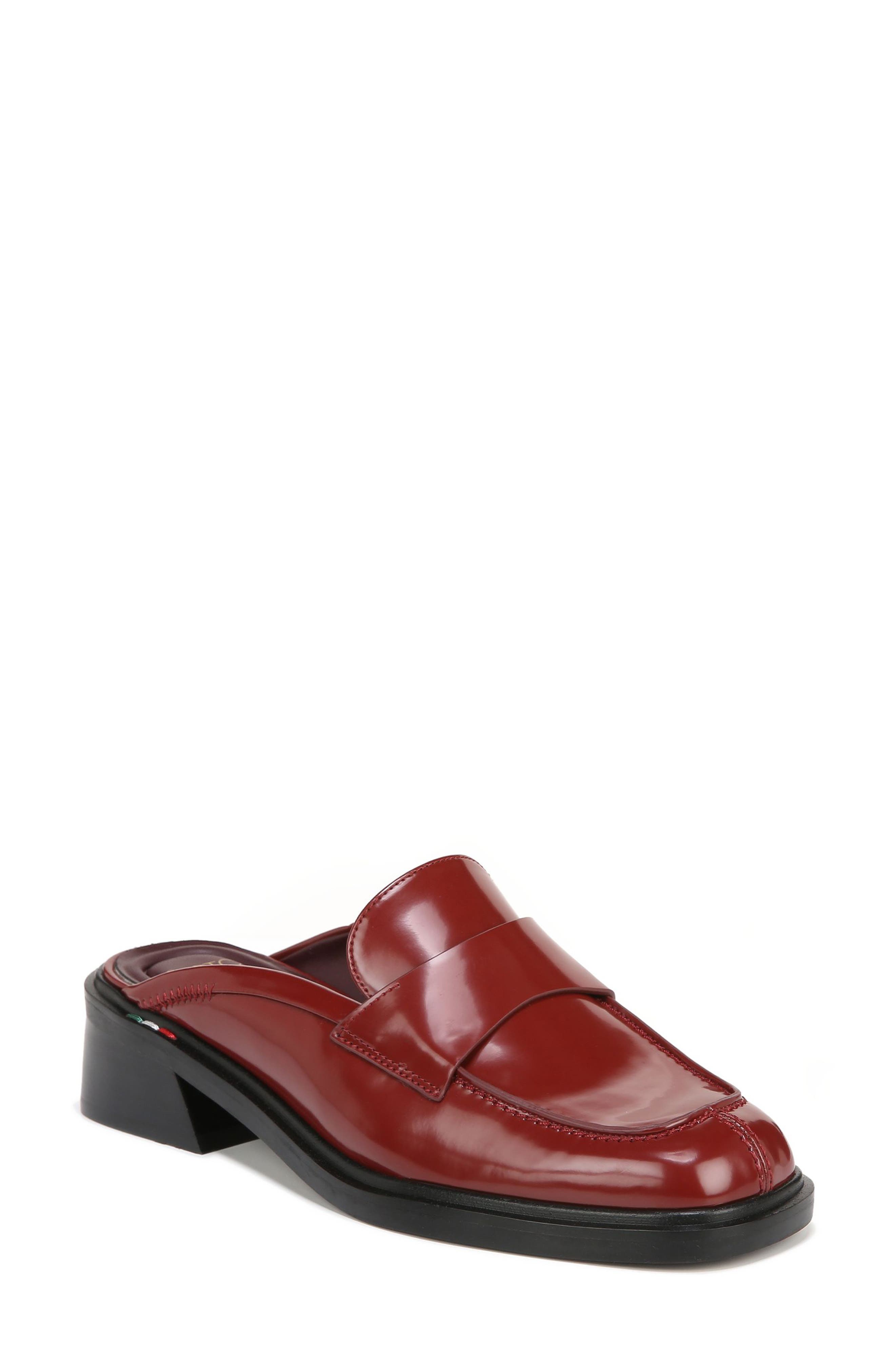 Georgie Square Toe Mule, Main, color, CLARET