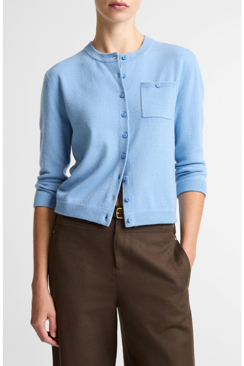 Pocket Wool & Cashmere Blend Cardigan, Main, color, HYDRA