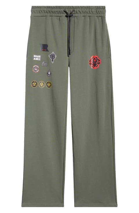 Cameron Military Graphic Straight Leg Sweatpants