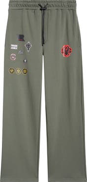 RtA Cameron Military Graphic Straight Leg Sweatpants