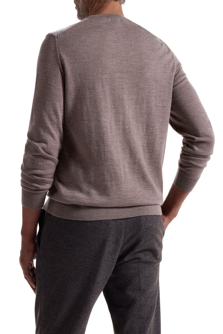 Diamond Merino Wool Sweater, Alternate, color, WALNUT