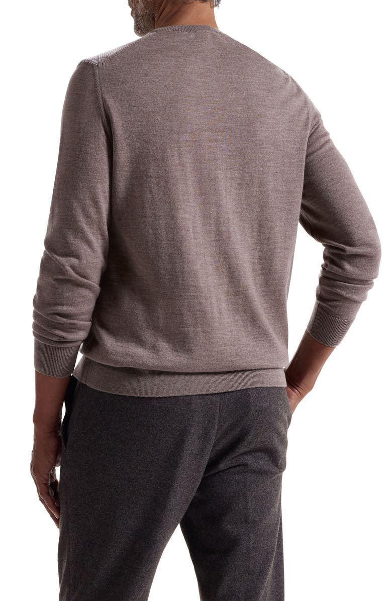 Bugatchi Diamond Merino Wool Sweater, Alternate, color, Walnut