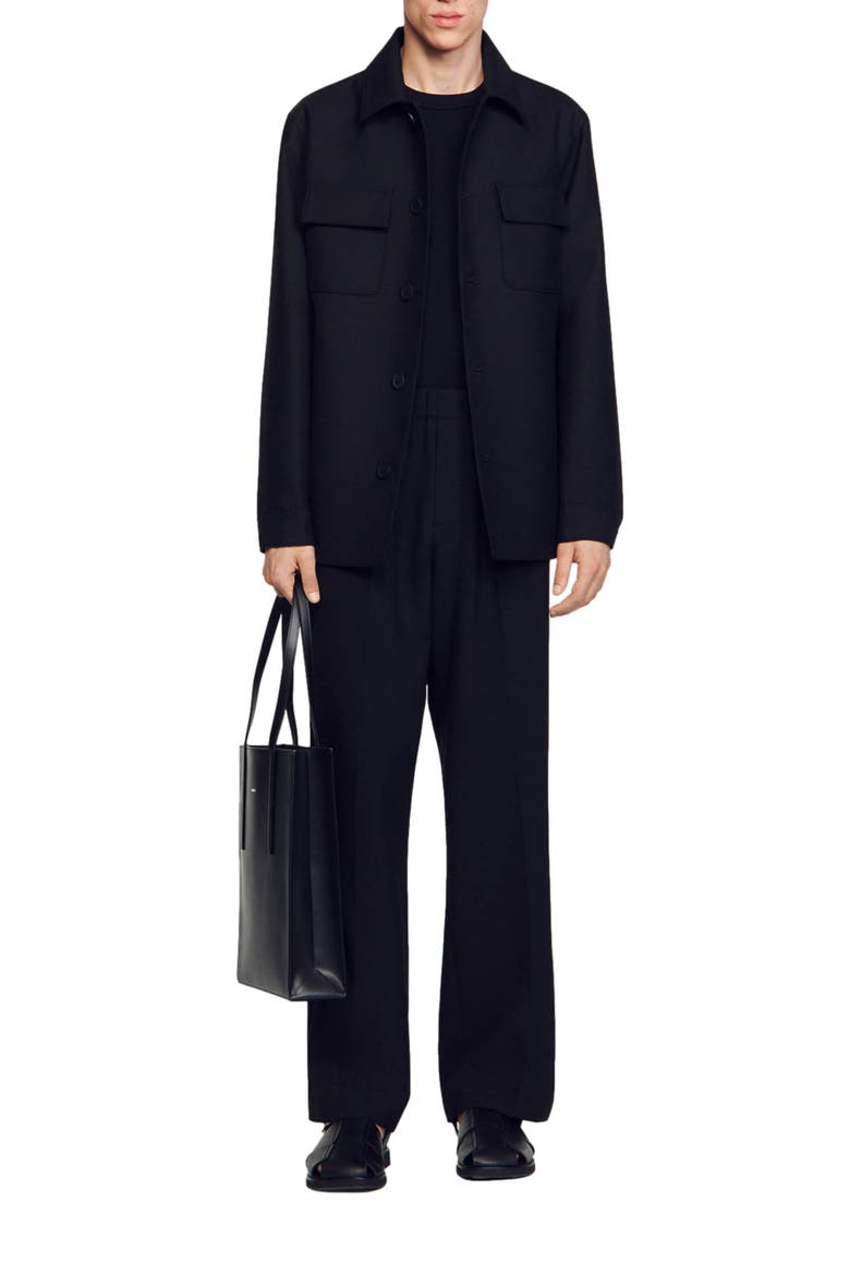 Buttoned overshirt, Alternate, color, Black