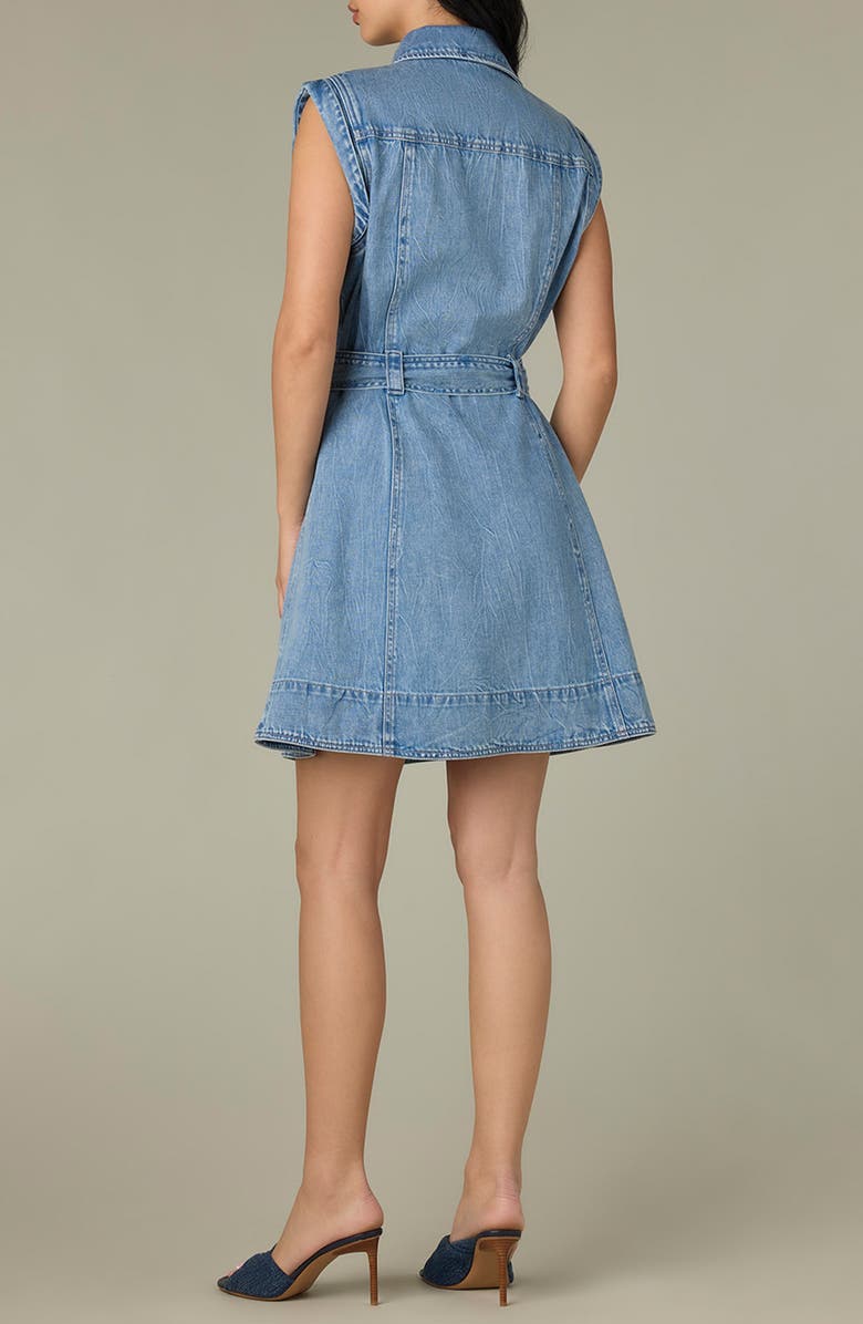 Wit & Wisdom Tie Waist Sleeveless Denim Dress, Alternate, color,