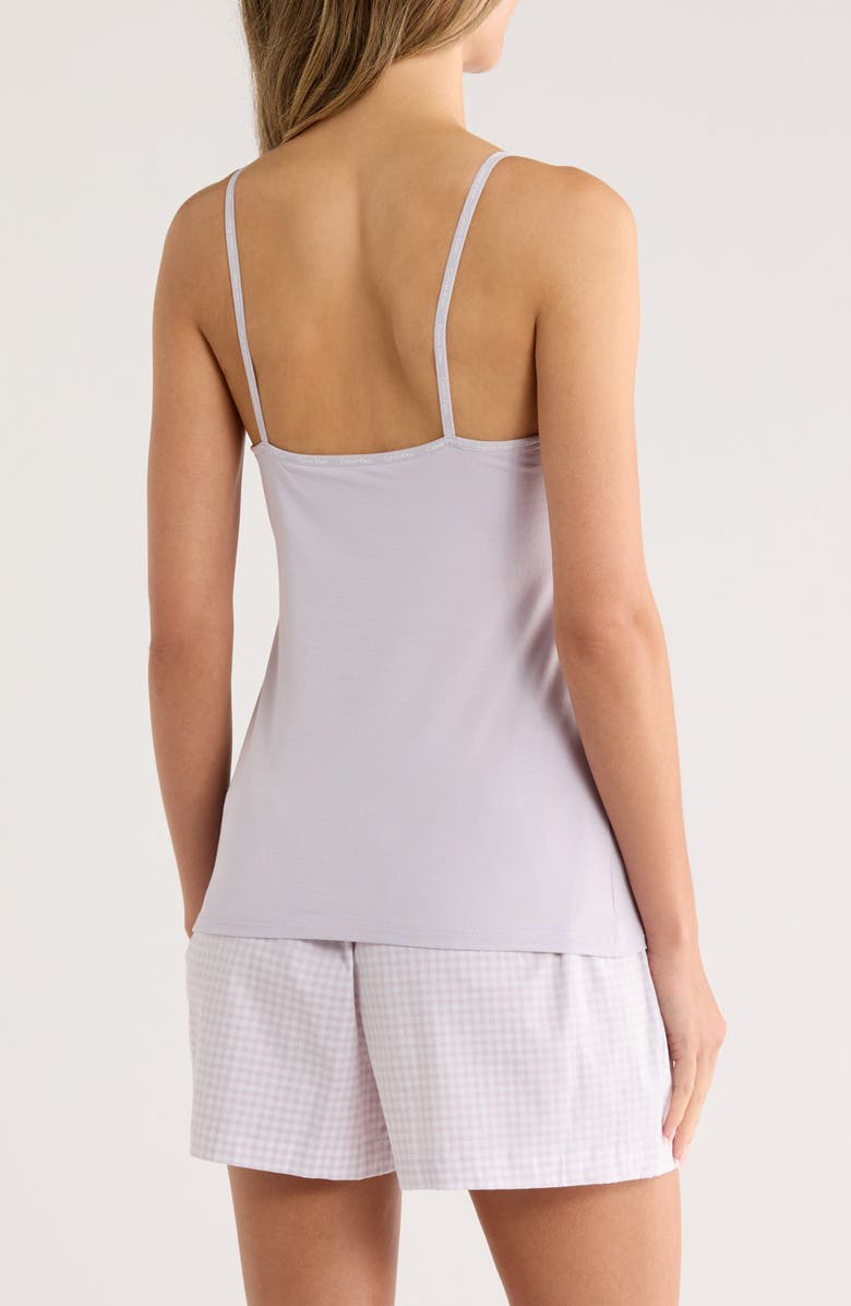 Calvin Klein Camisole Short Pajamas, Alternate, color, Modern Gingham Lavender