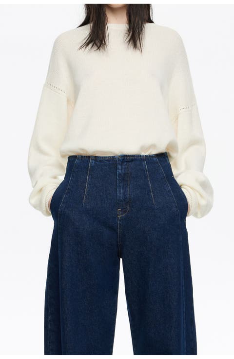 Open-Knit Wool Sweater