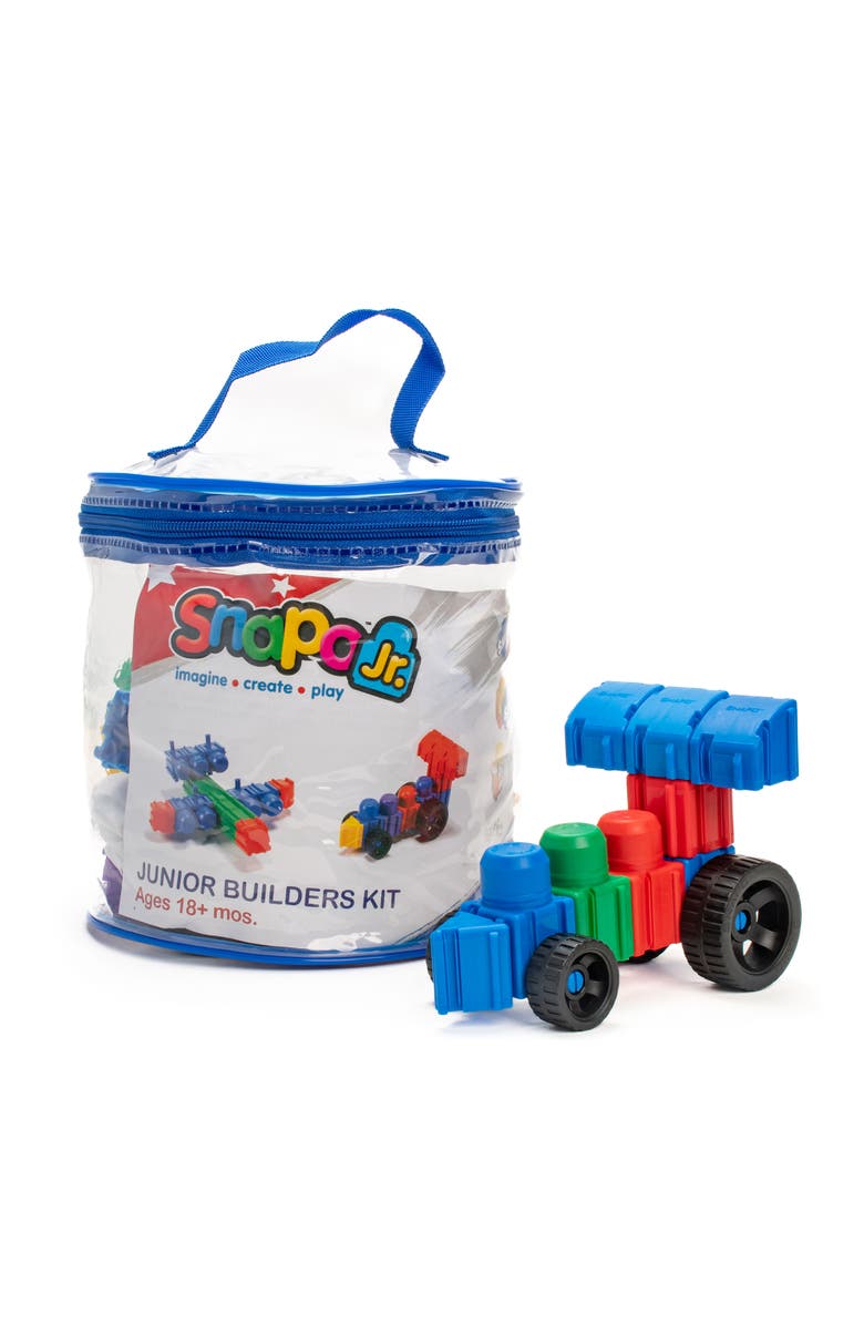 Snapo Jr. Beginner Builder's 60 Piece Kit Building Blocks, Alternate, color, Multicolored
