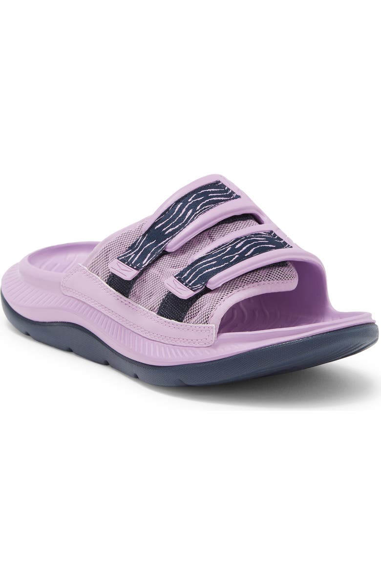 HOKA Gender Inclusive Ora Luxe Slide Sandal, Main, color, Violet Bloom / Outerspace