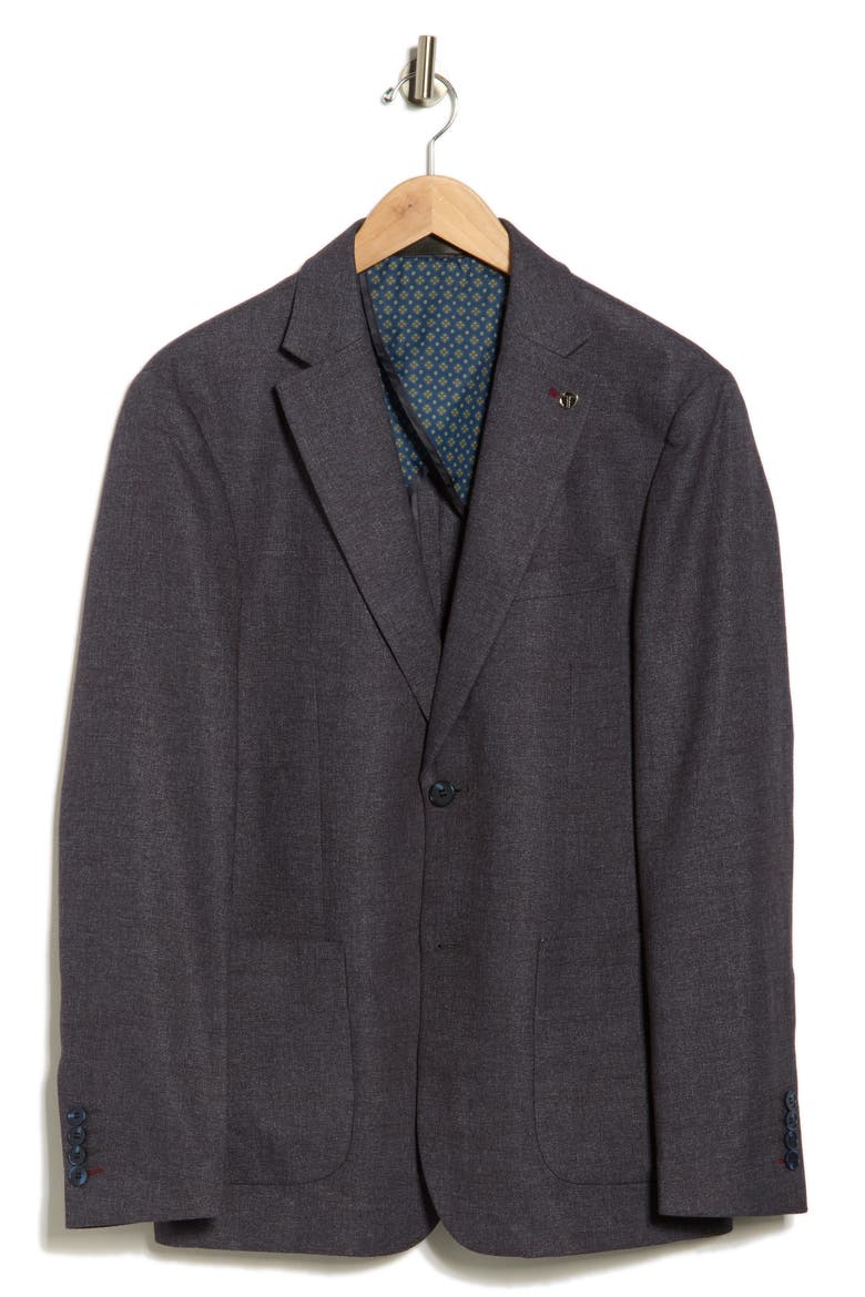 Textured Two-Button Sport Coat, Alternate, color, NAVY