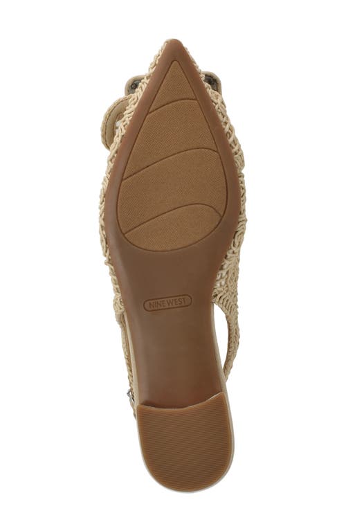 Shop Nine West Jasser Pointed Toe Slingback Flat In Light Natural