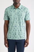 Swannies Canoe Print Performance Golf Polo