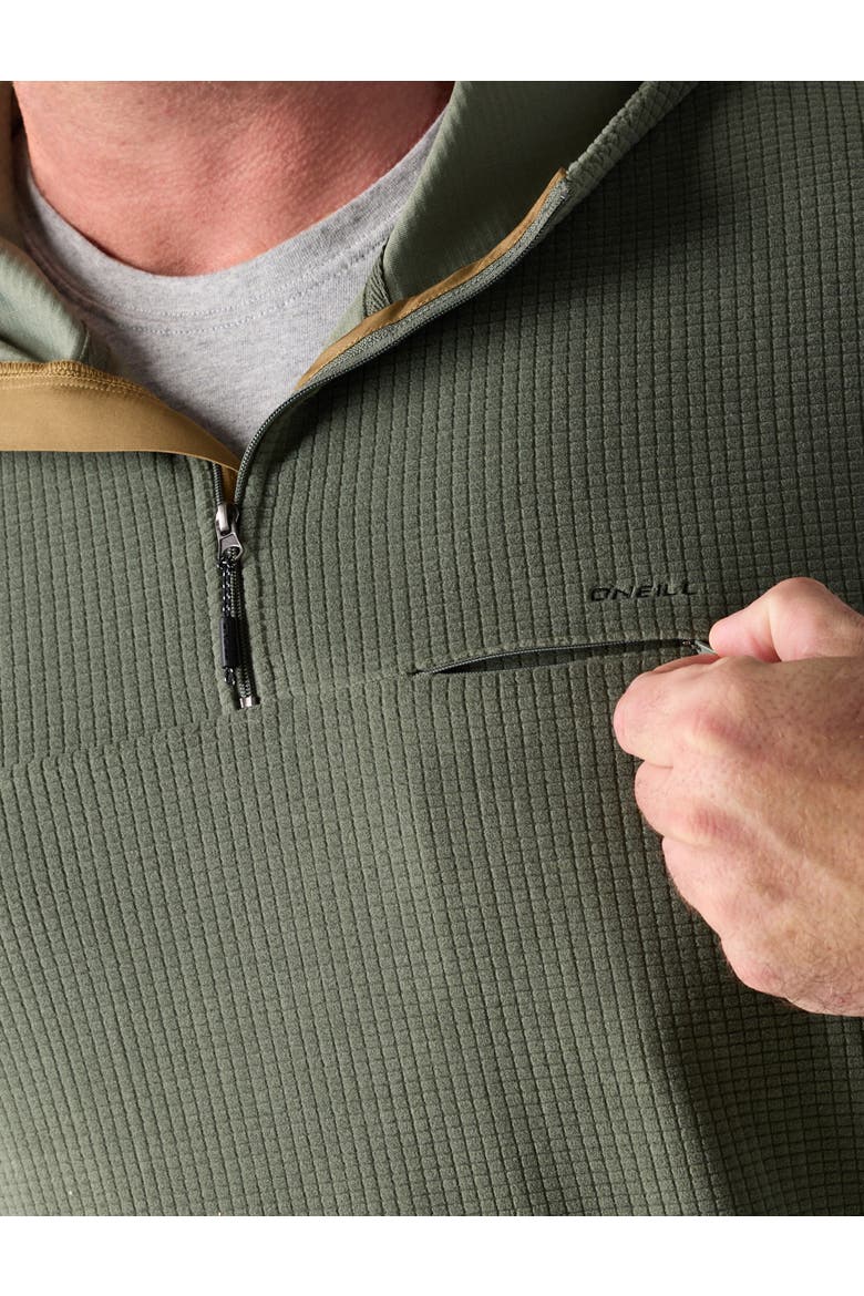 Big & Tall TRVLR Series Hooded 1/4-Zip Pullover, Alternate, color, DARK OLIVE