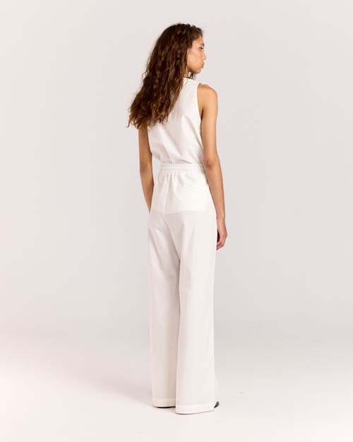 Romy Rope Tie Pant In White