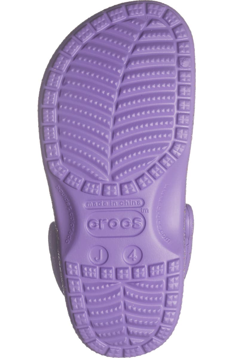 CROCS Kids' Classic Glitter Clog, Alternate, color, Purple