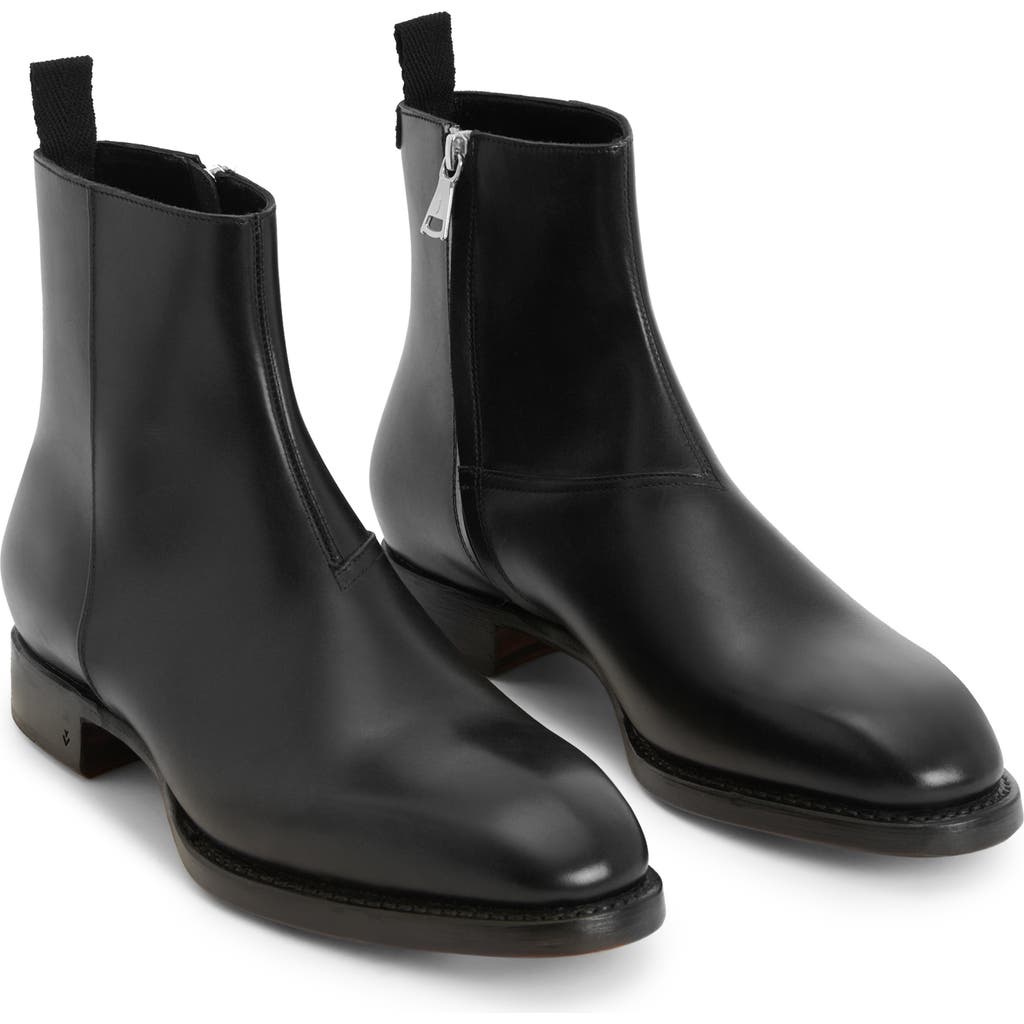 John Varvatos Regent Zip Ankle Boot In Black
