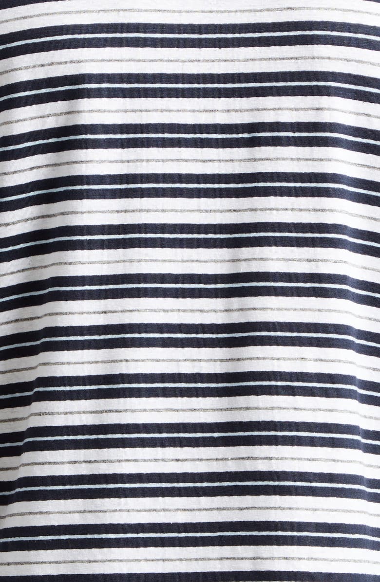 Thom Browne Stripe Stretch Linen Polo, Alternate, color, 