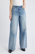 HIDDEN JEANS Ripped High Waist Wide Leg Jeans