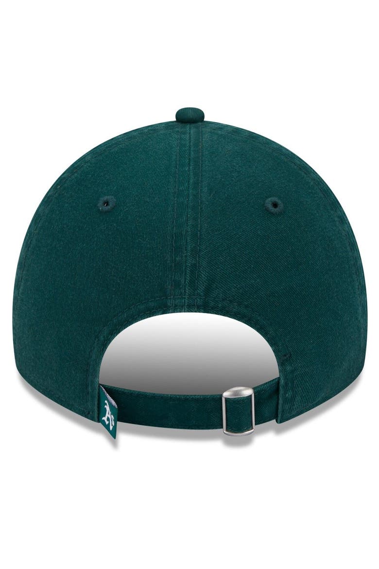 Women's New Era Green Athletics Leaves 9TWENTY Adjustable Hat, Alternate, color, Green