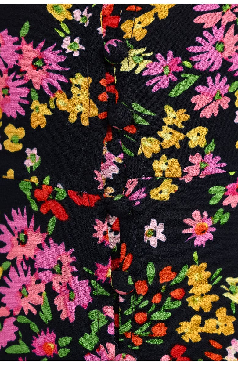 Petal & Pup Owena Floral Midi Dress, Alternate, color, Midnight Daisy