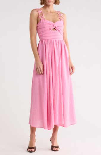 MOON RIVER Bow Detail Midi Dress