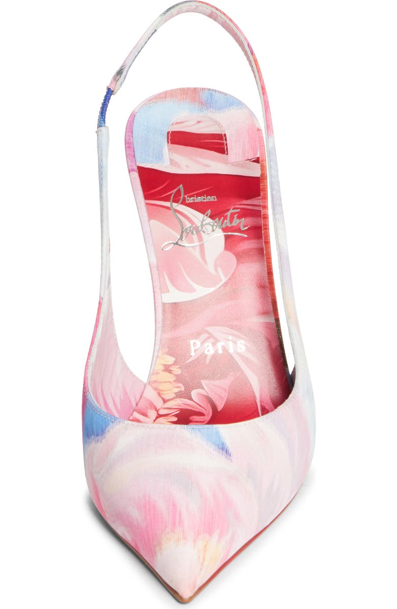 Christian Louboutin Miss Z Pointed Toe Slingback Pump, Alternate, color, Multi/ Lin Multi