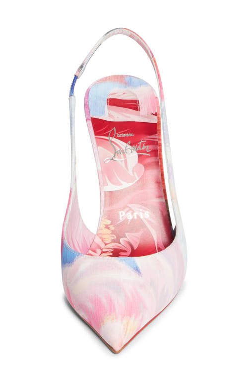 Christian Louboutin Miss Z Pointed Toe Slingback Pump In Multi