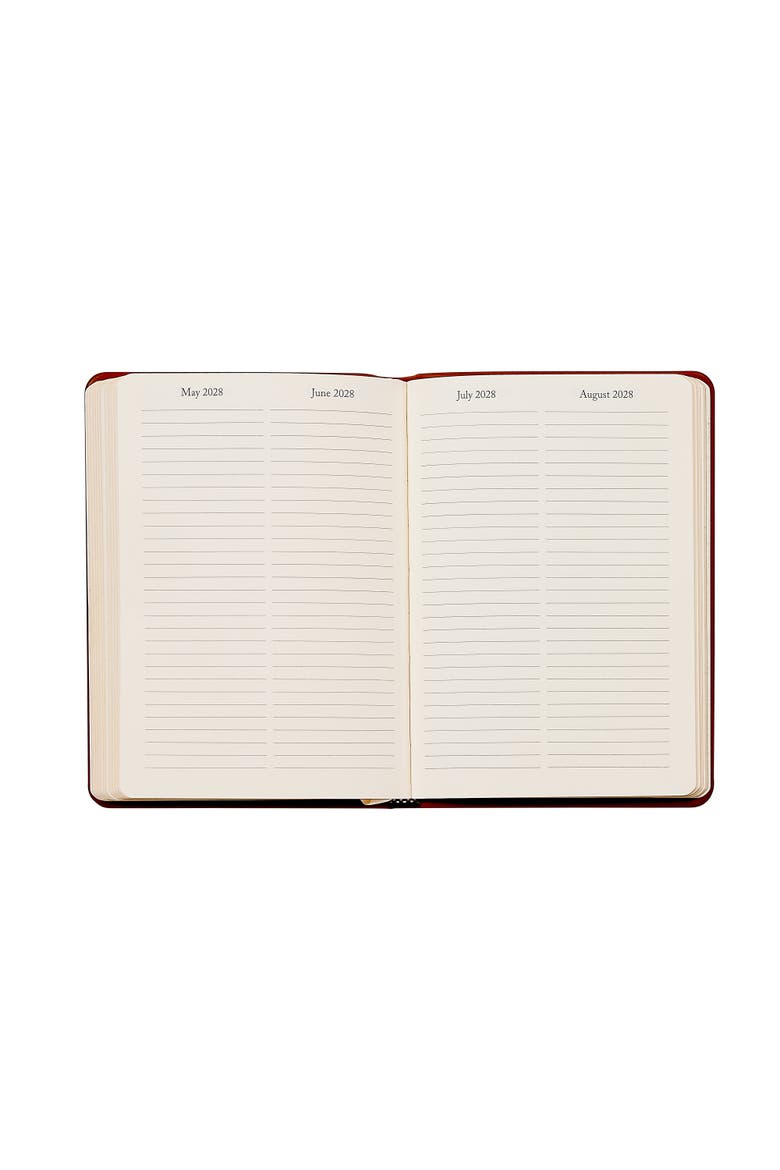2027 Leather Weekly Notebook, Alternate, color, Blue